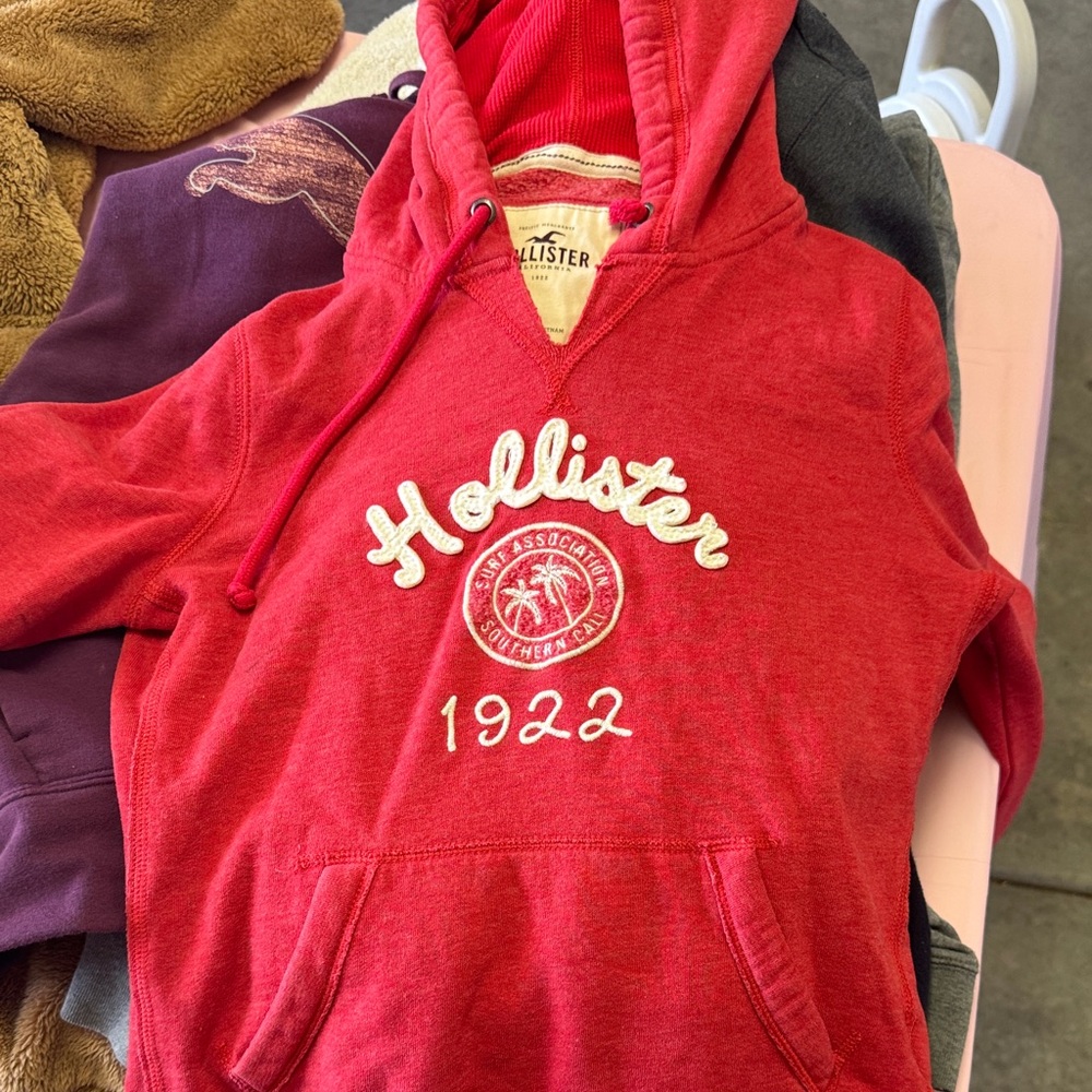 Hollister Red Pullover with Logo